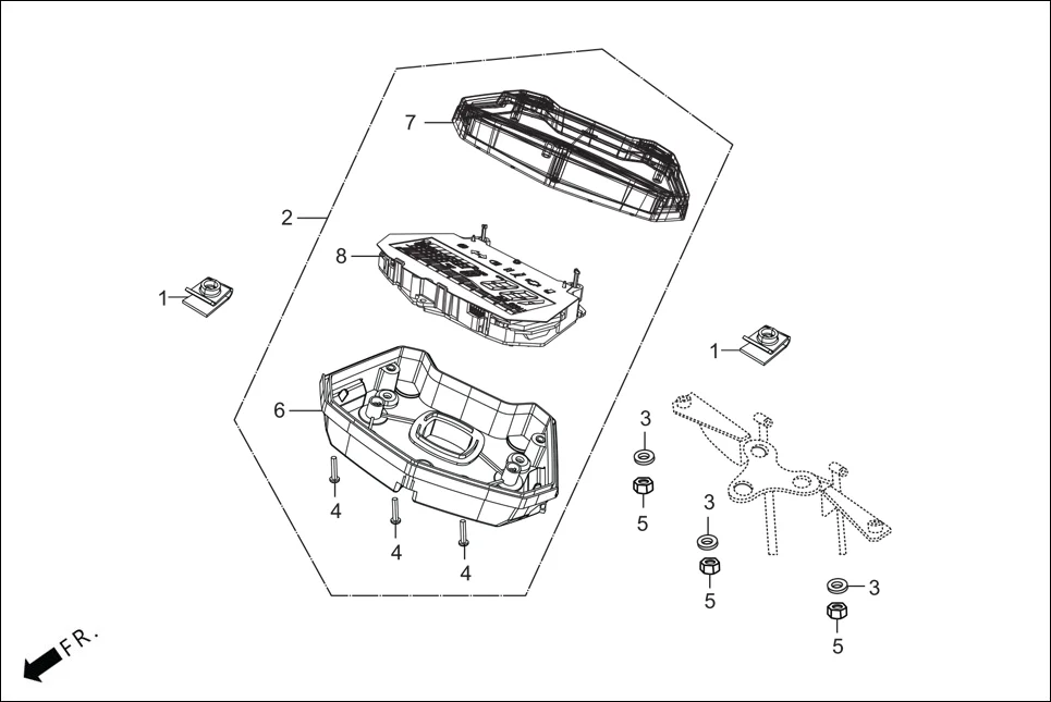 F-2_CONN SPEEDOMETER / CABLE assembly diagram for Hero XTREME 160 4V FLAT PILLION(JULY, 2024)