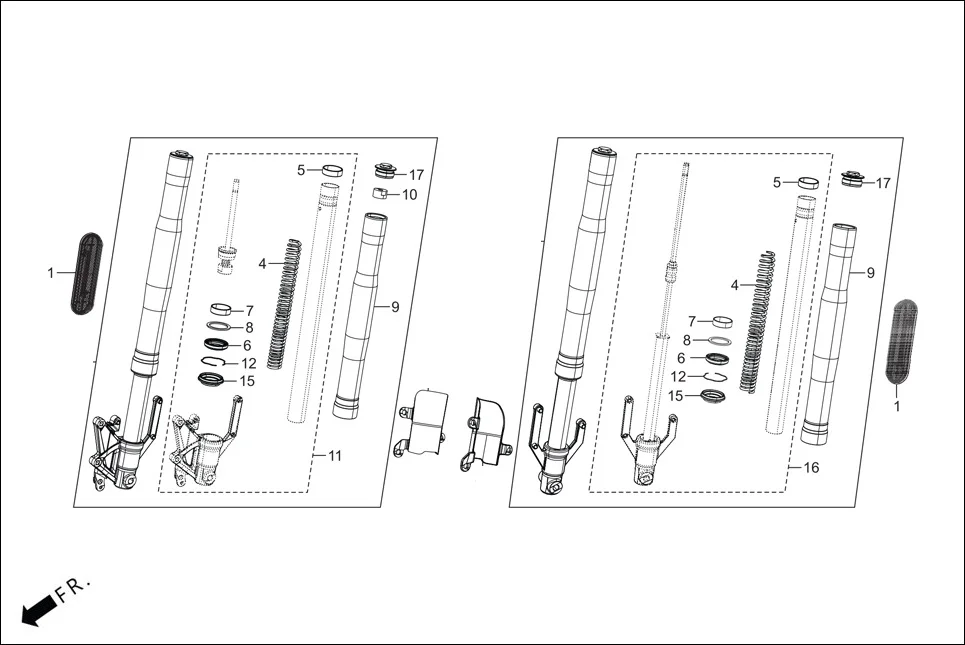 F-6B_BASE FRONT CUSHION assembly diagram for Hero XTREME 160 4V FLAT PILLION(JULY, 2024)