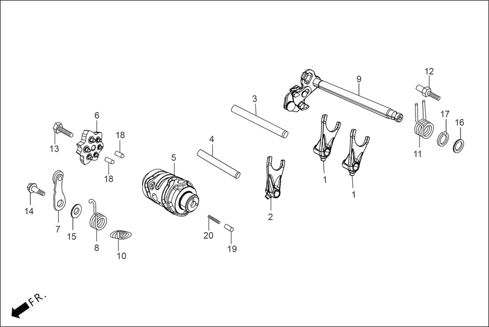 E-10 GEAR SHIFT(DRUM GEAR SHIFT)