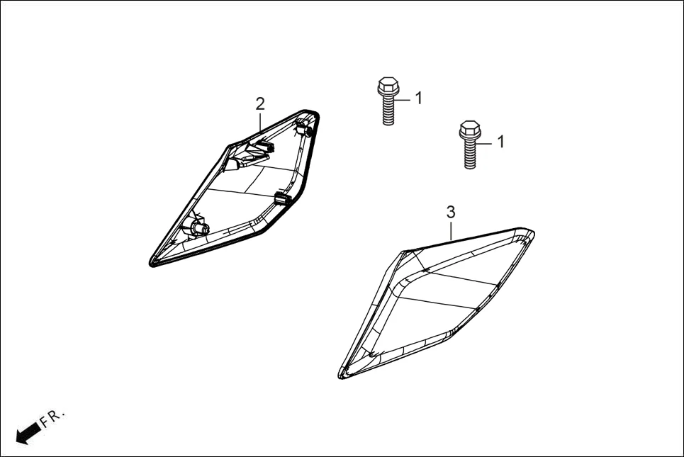 F-12 SIDE COVER assembly diagram for Hero XTREME 160R(JUNE,2025)