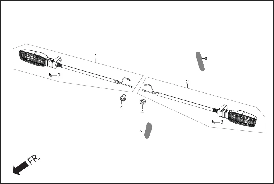 F-21 FRONT WINKER assembly diagram for Hero XTREME 160R(JUNE,2025)