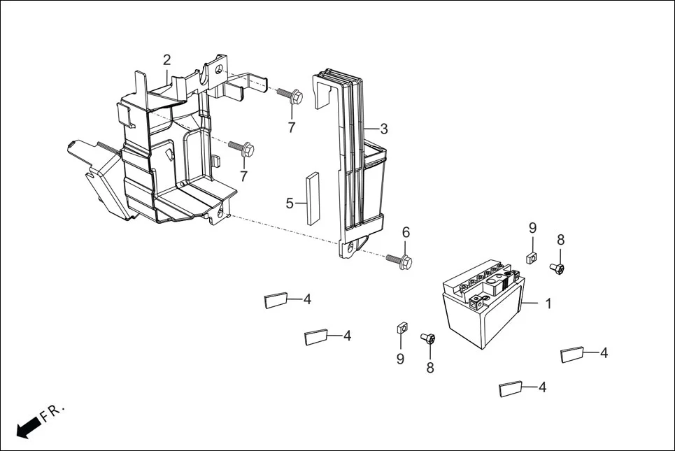 F-24B BATTERY ASSY. assembly diagram for Hero XTREME 160R(JUNE,2025)