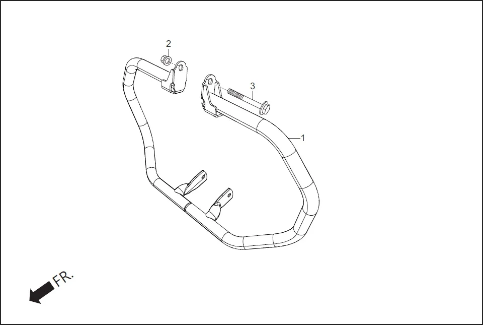 F-28 GUARD FRONT (OPTIONAL) diagram showing NOT SERVICEABLE