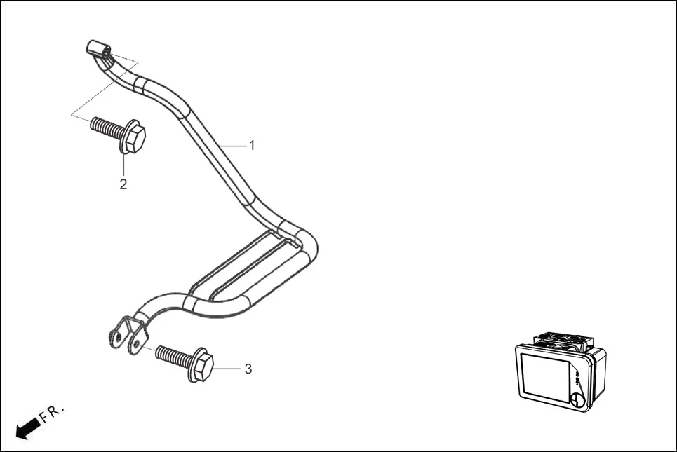 F-29-MID-BASE RR SIDE GRAB/ STEP WOMEN(OPTIONAL) assembly diagram for Hero XTREME 160R(JUNE,2025)