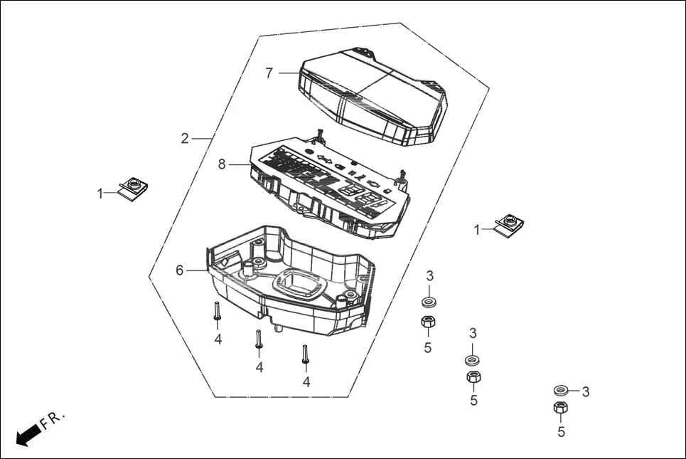 F-2 SPEEDOMETER / CABLE assembly diagram for Hero XTREME 160R(JUNE,2025)