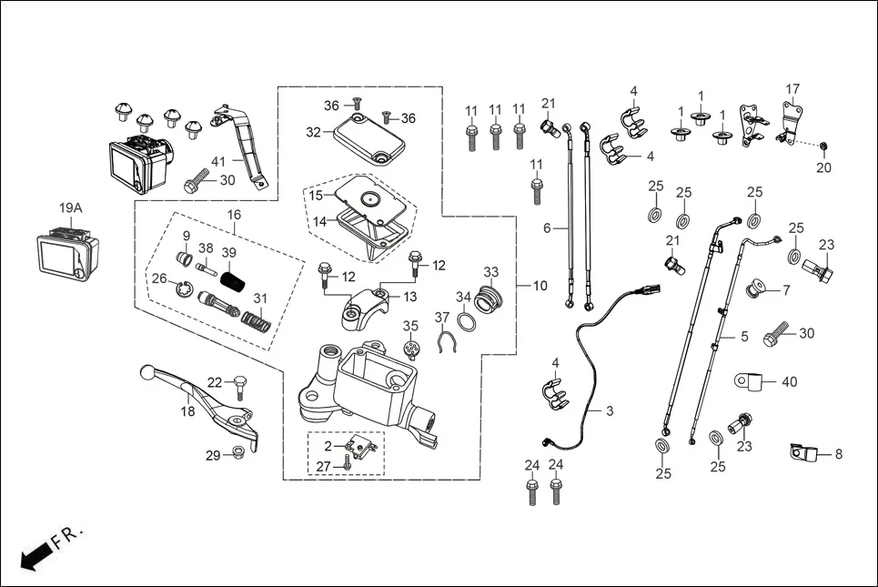 F-4A-PREMIUM FRONT BRAKE(MASTER CYLINDER) diagram showing 90145-RAA-000
