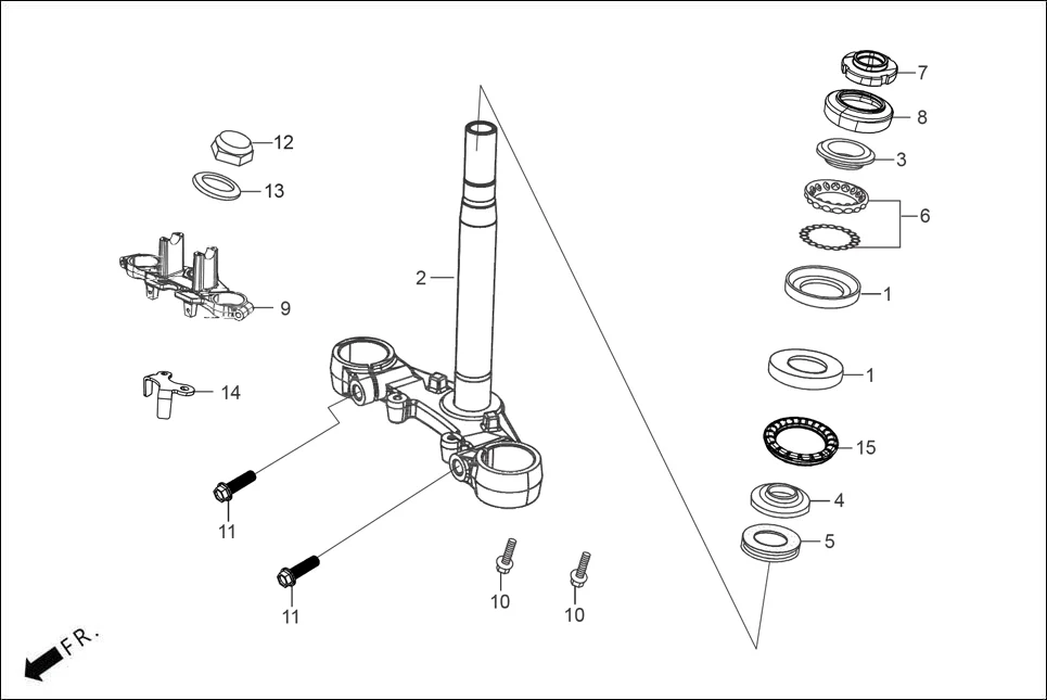 F-6-BASE FRONT CUSHION (STEERING STEM) assembly diagram for Hero XTREME 160R(JUNE,2025)
