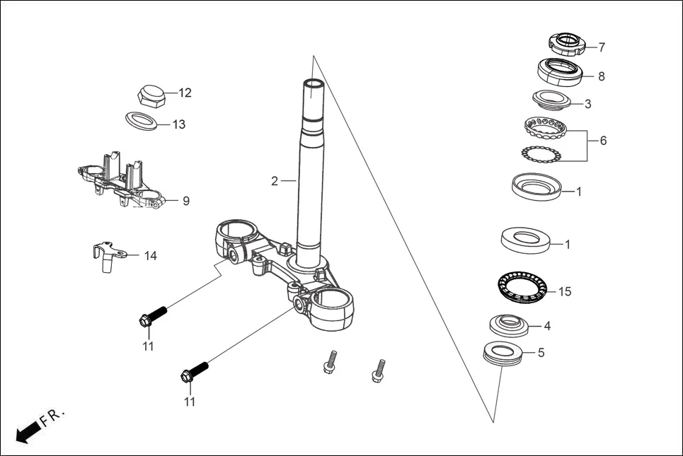 F-6-PREMIUM FRONT CUSHION (STEERING STEM) assembly diagram for Hero XTREME 160R(JUNE,2025)