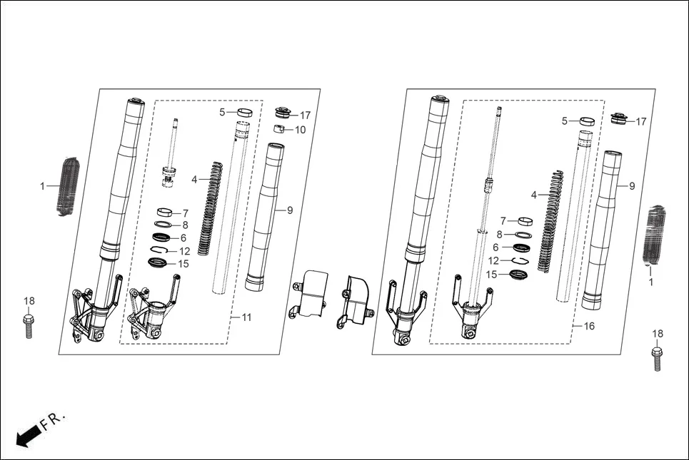 F-6B-MID-BASE FRONT CUSHION assembly diagram for Hero XTREME 160R(JUNE,2025)