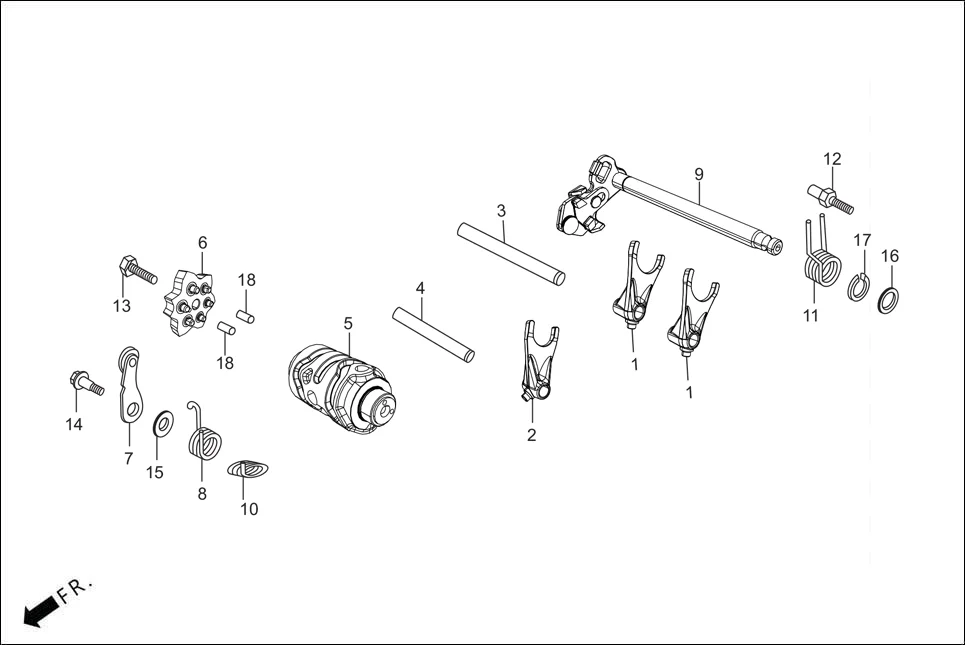 E-10 GEAR SHIFT (DRUM GEAR SHIFT)