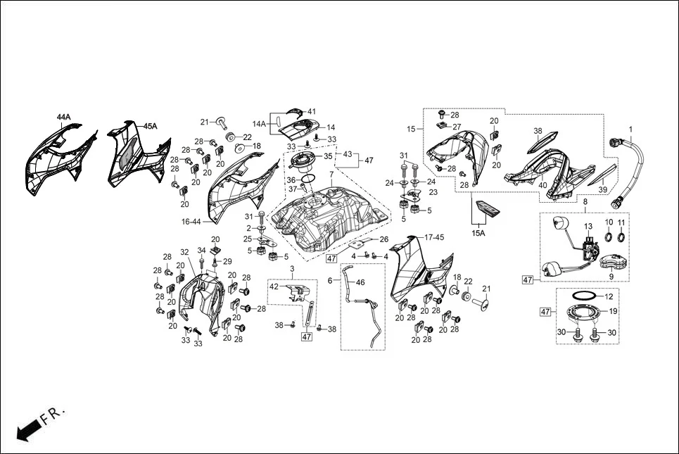F-11 FUEL TANK diagram showing ACRGS6A0030ECG