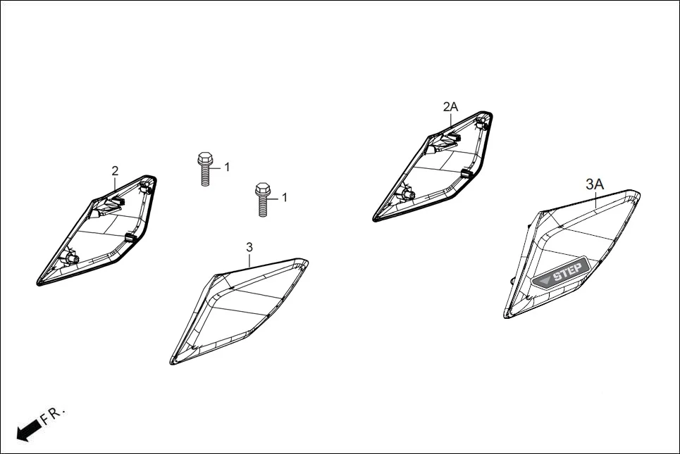 F-12 SIDE COVER diagram showing ACRGS6A0100ECG