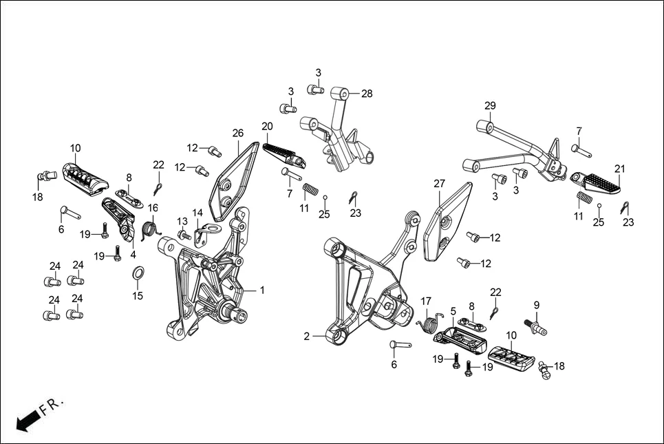 F-15 STEP PILLION / HOLDER / BRKT diagram showing ACRGF2D000000G