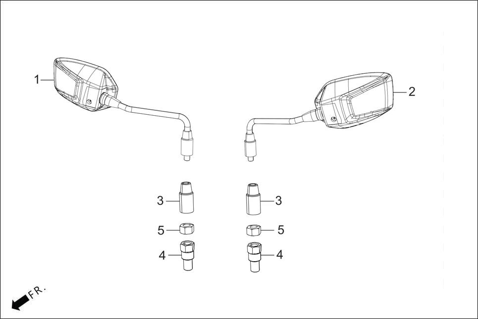 F-3A MIRROR ASSY. diagram showing ACRGB4M000000G