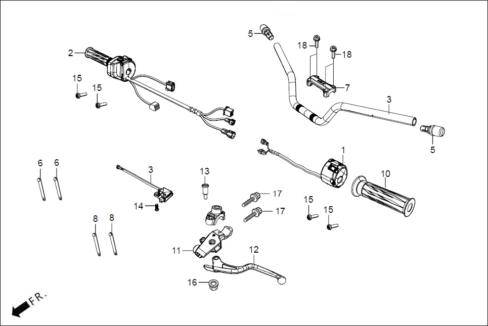 F-3B HANDLE &amp; HNDL COVER (HANDLE LEVER / SWITCH/ CABLES) diagram showing ADTAF2A000000G