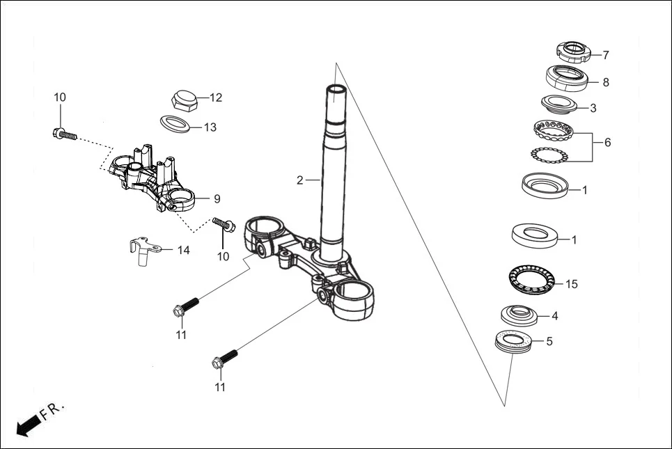 F-6 FRONT CUSHION (STEERING STEM) diagram showing ACRGC3H000000G