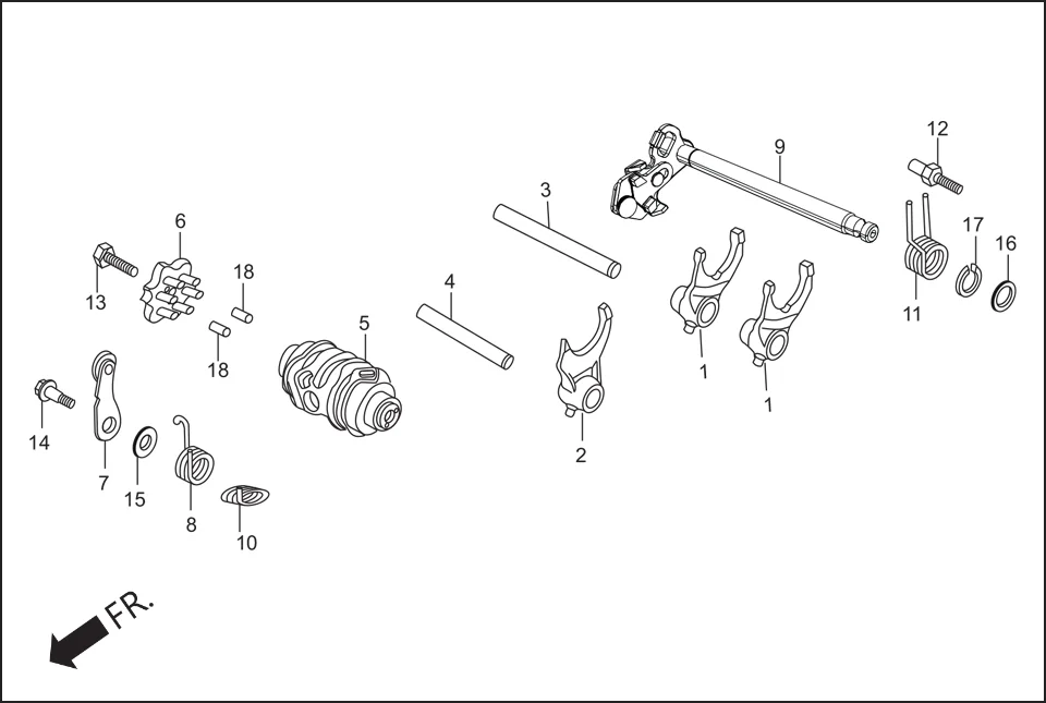 E-10 GEAR SHIFT (DRUM GEAR SHIFT)