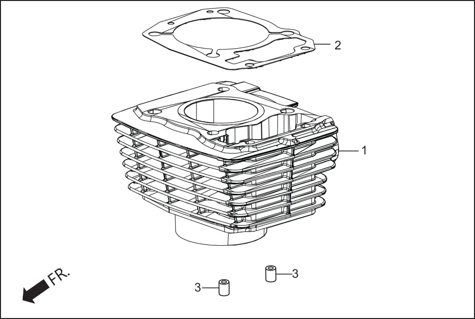 E-1B CYLN. & CYLN HEAD (CYLINDER)