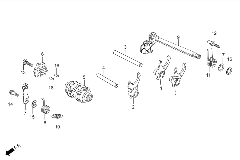 E-10 GEAR SHIFT (DRUM GEAR SHIFT)