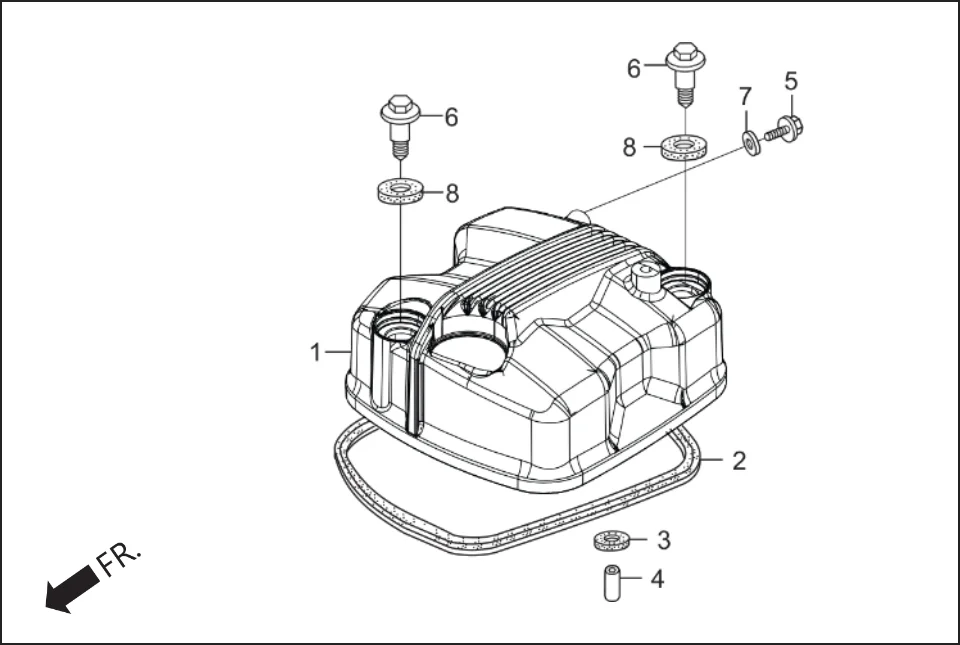 E-1 CYLN. &amp; CYLN HEAD (CYLINDER HEAD COVER)
