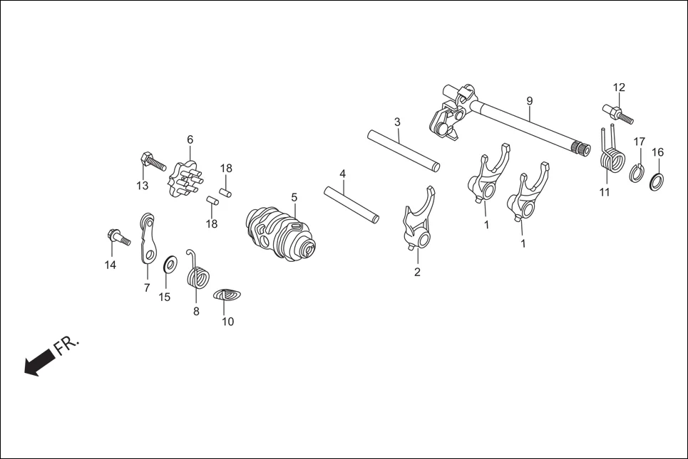 E-10 GEAR SHIFT (DRUM GEAR SHIFT)