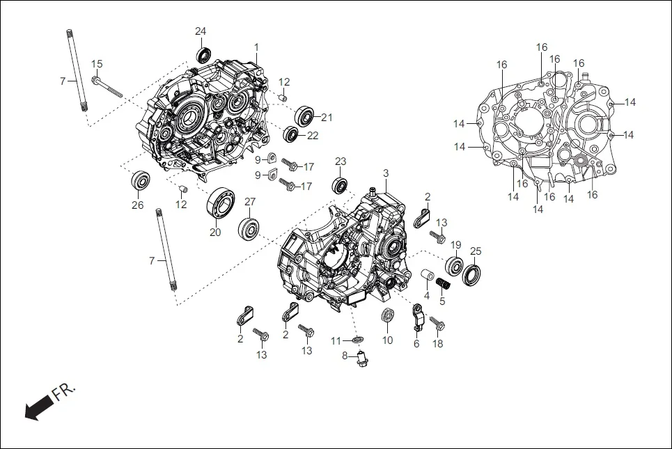 E-3B CRANK CASE &amp; COVER (CRANK CASE)