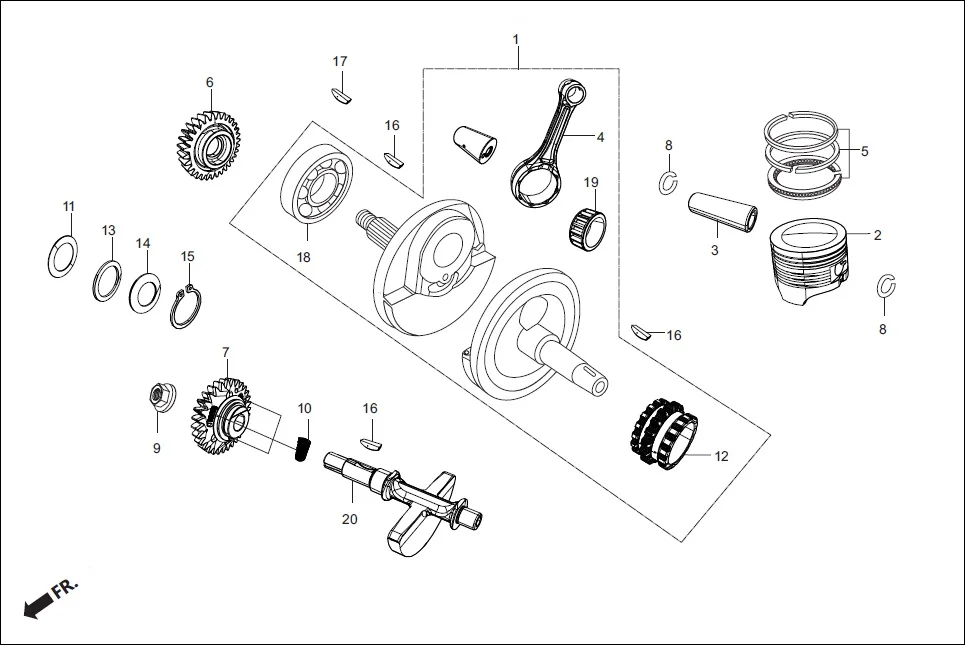 E-7 CRANK SHAFT (CRANK SHAFT / PISTON)