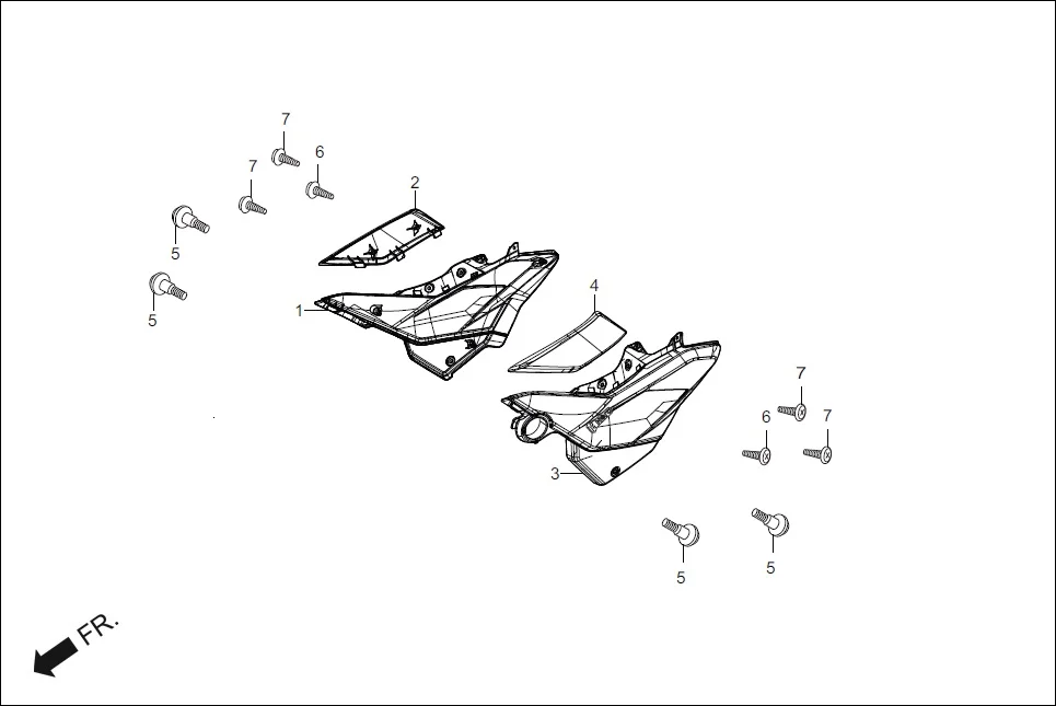 F-12 SIDE COVER assembly diagram for Hero Xtreme 200S (May, 2019)