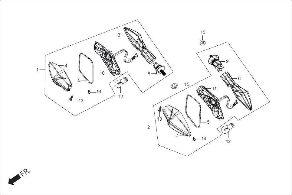 F-21 FRONT WINKER assembly diagram for Hero Xtreme 200S (May, 2019)
