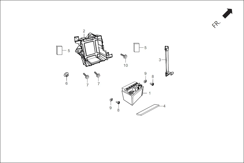 F-24A BATTERY ASSY. diagram showing 83403-AAB-A000-21