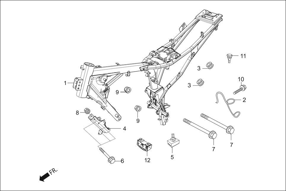 F-25 FRAME BODY assembly diagram for Hero Xtreme 200S (May, 2019)
