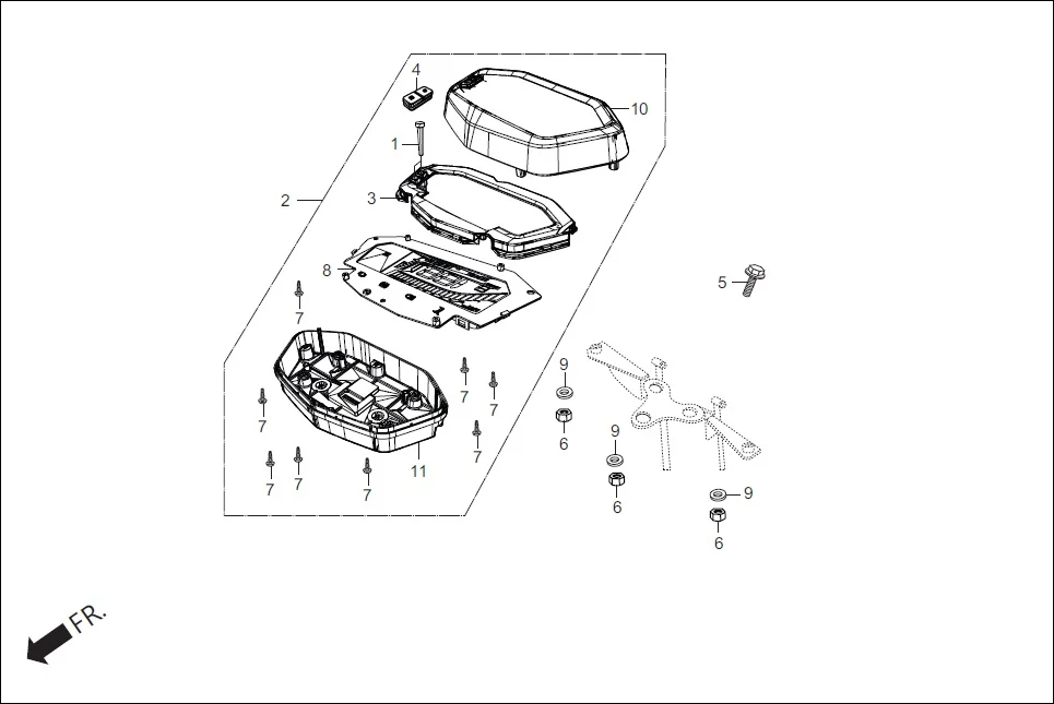 F-2 SPEEDOMETER / CABLE assembly diagram for Hero Xtreme 200S (May, 2019)