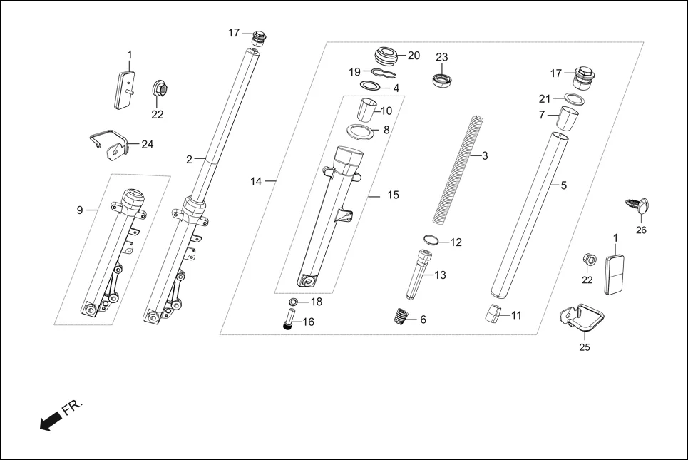 F-6A FRONT CUSHION assembly diagram for Hero Xtreme 200S (May, 2019)