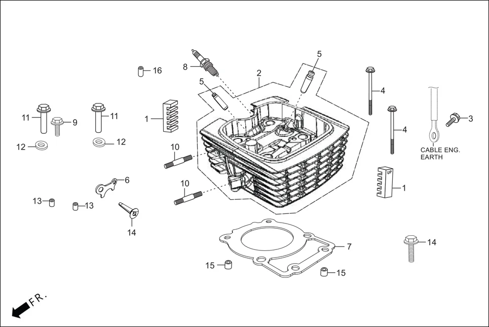 E-1A CYLN. &amp; CYLN HEAD(CYLINDER HEAD)