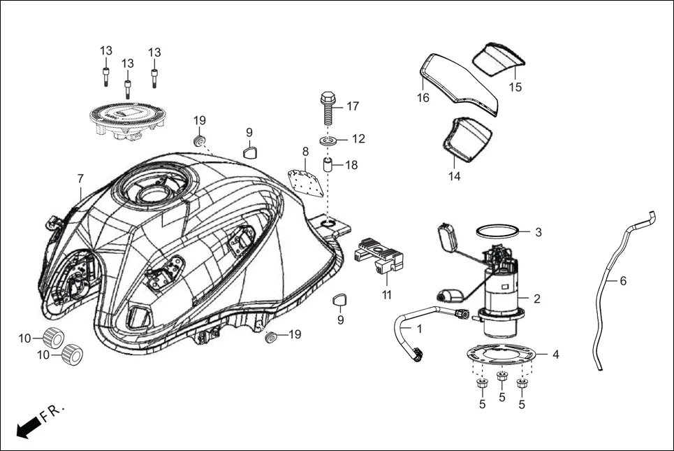 F-11 FUEL TANK diagram showing 94050-06000