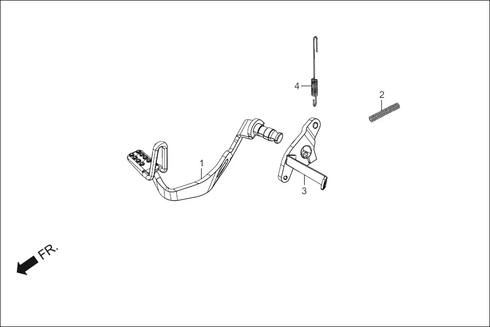 F-15A STEP PILLION /HOLDER / BRKT.(PEDAL BRAKE) diagram showing 35357-KVN-970
