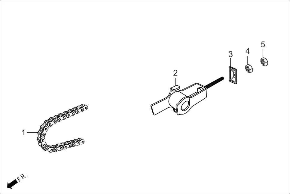 F-16 CHAIN DRIVE /ADJUSTER CHAIN diagram showing 90302-KBP-900