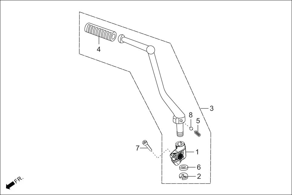 F-17A KICK STARTER diagram showing 95801-08038-07
