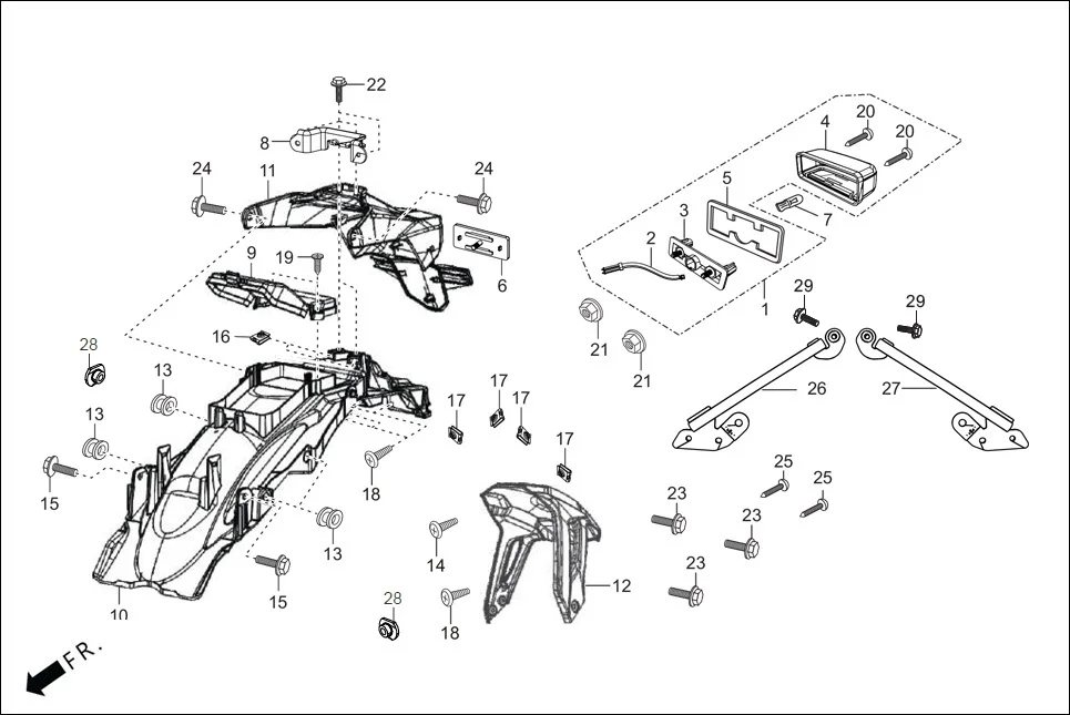 F-20 REAR FENDER diagram showing 93903-35280
