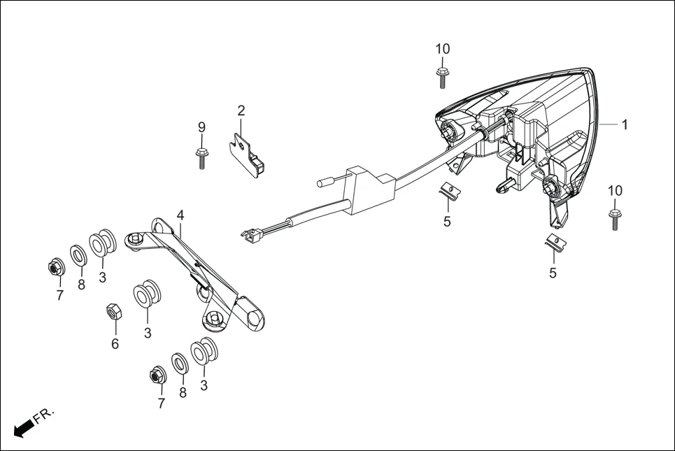 F-22 TAIL LIGHT diagram showing 95701-06025-00