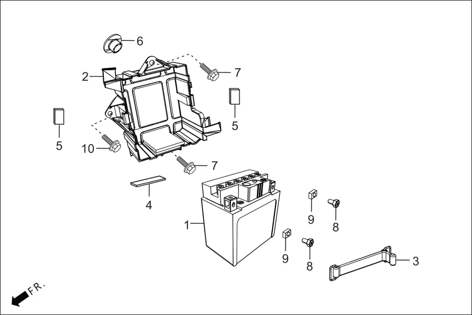 F-24A BATTERY ASSY. assembly diagram for Hero XTREME 200S FF BS-VI OBD II(Jul,2023)
