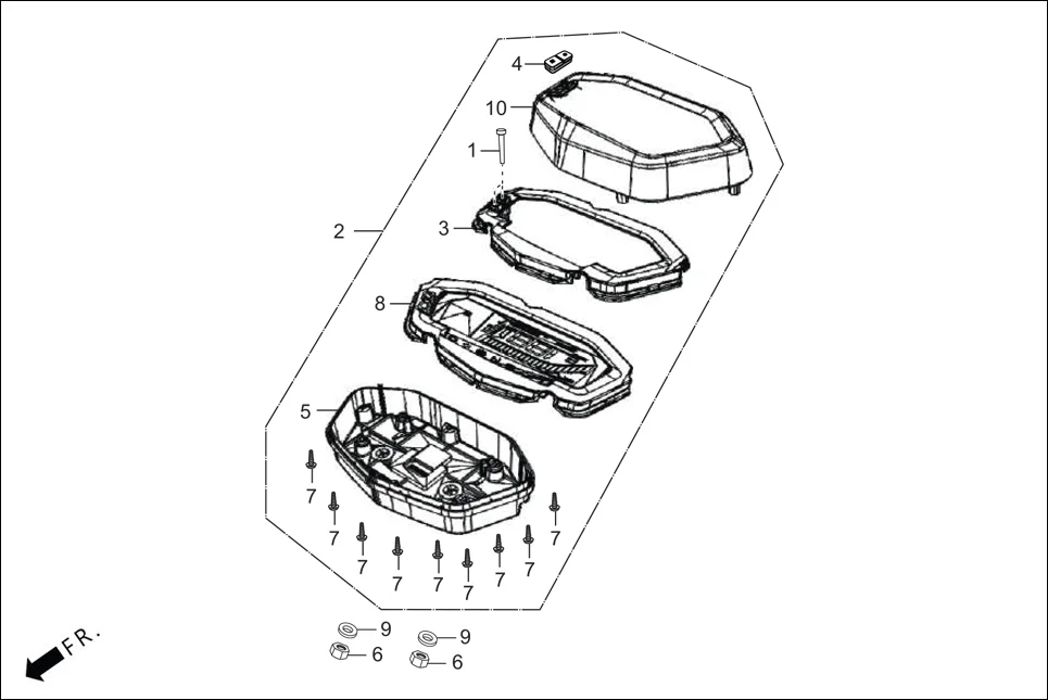 F-2 SPEEDOMETER/CABLE diagram showing 94103-06700