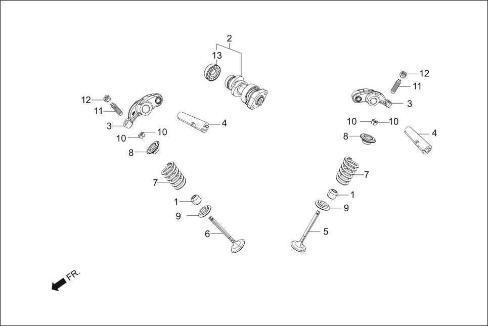 E-1C CYLN. &amp; CYLN HEAD (CAM SHAFT / VALVE)
