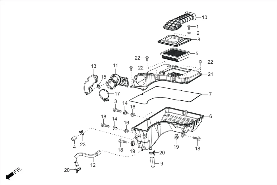 F-13 AIR CLEANER diagram showing 95701-06020-00