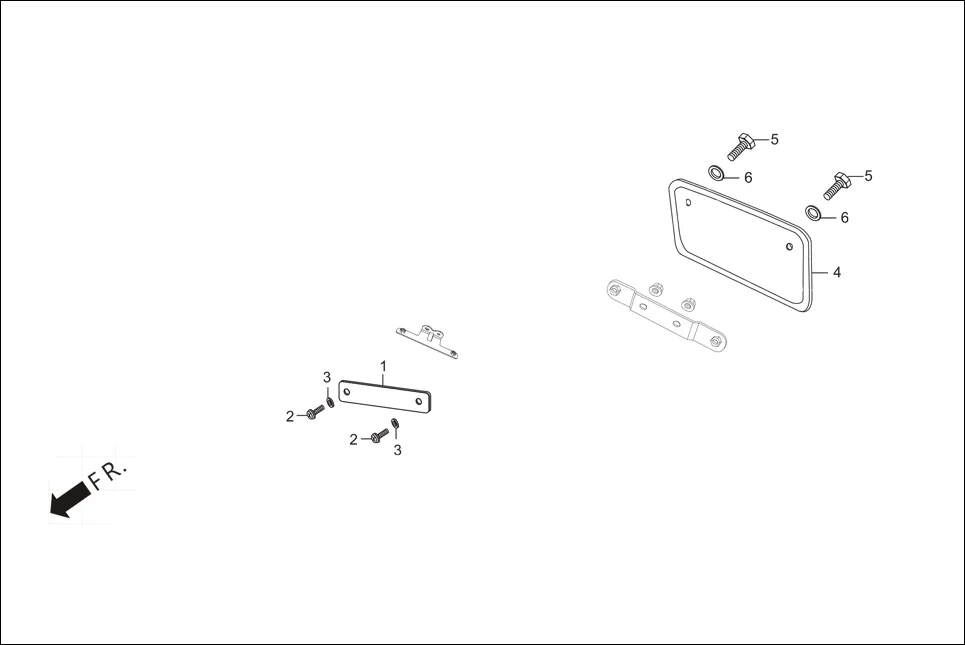 F-21A FR. / RR. NUMBER PLATE (OPTIONAL) assembly diagram for Hero Xtreme (Apr, 2014)
