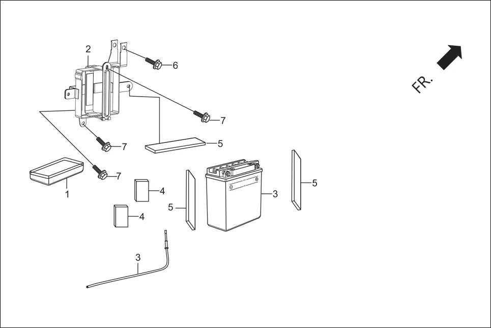 F-24A BATTERY ASSY diagram showing 17232-AAB-000