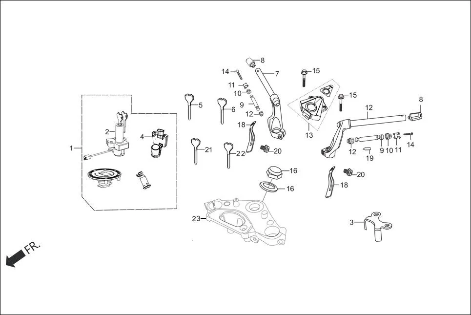 F-4 HANDLE PIPE / TOP BRIDGE diagram showing 90503-KTR-900