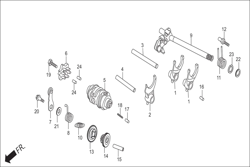 E-12 DRUM GEAR SHIFT