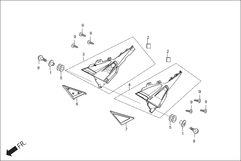 F-14 SIDE COVER diagram showing 83545-KVN-900