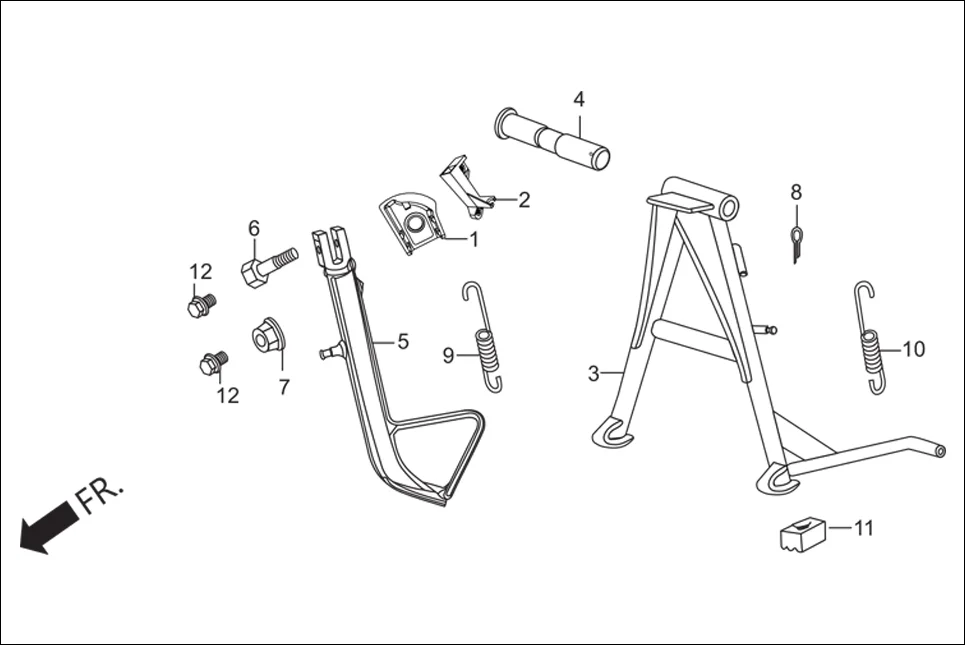 F-18A MAIN STAND / SIDE STAND diagram showing 95701-05016-00